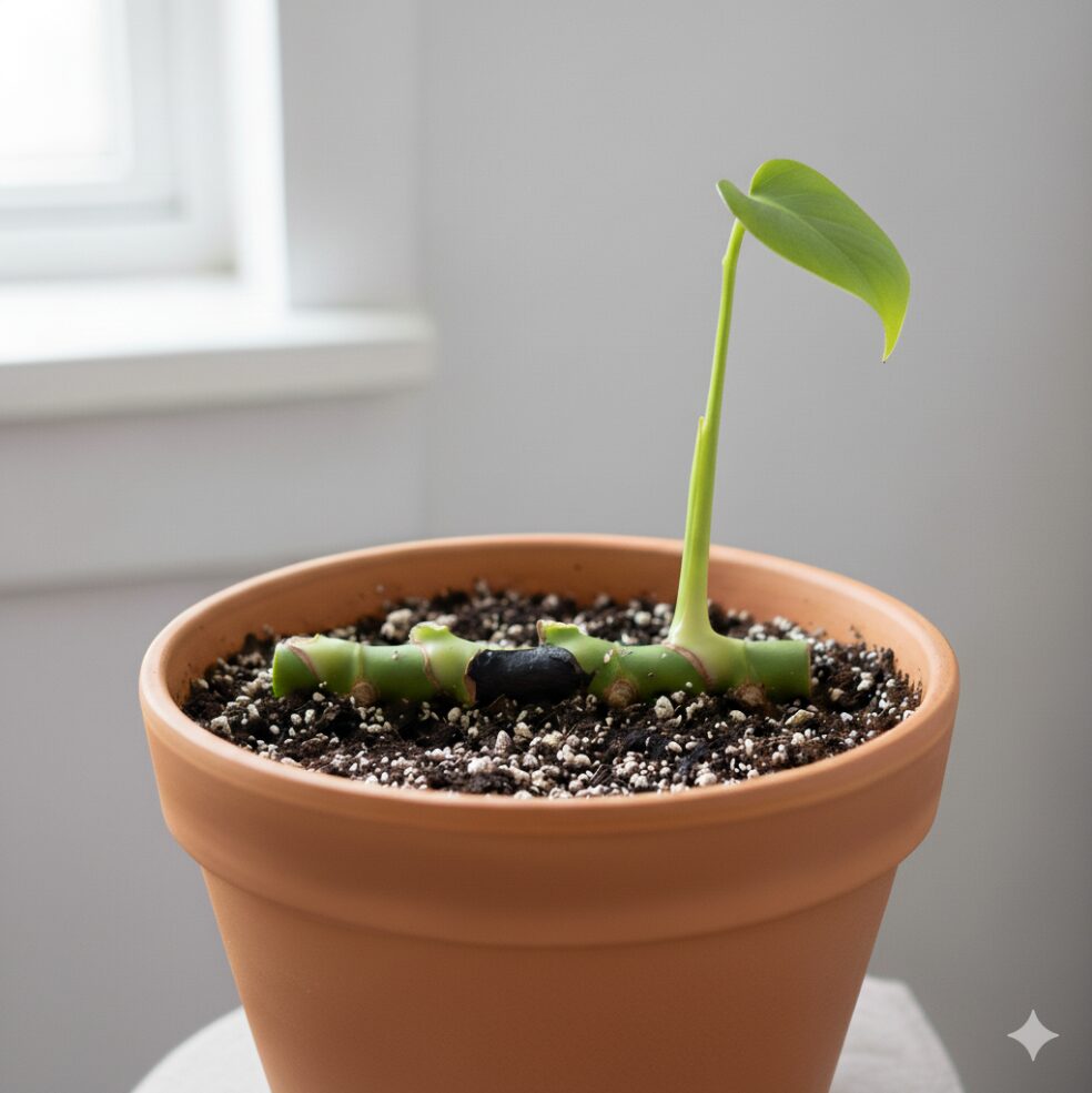 モンステラが茎伏せで黒くなる主な原因