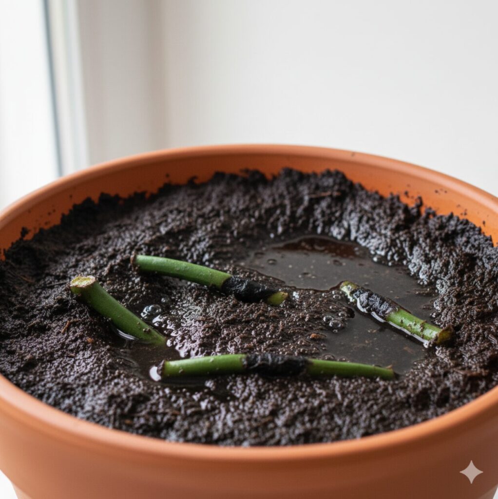 モンステラ 茎伏せで腐るのは水分過多が原因