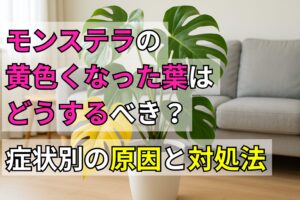 モンステラの黄色くなった葉はどうするべき?症状別の原因と対処法を解説
