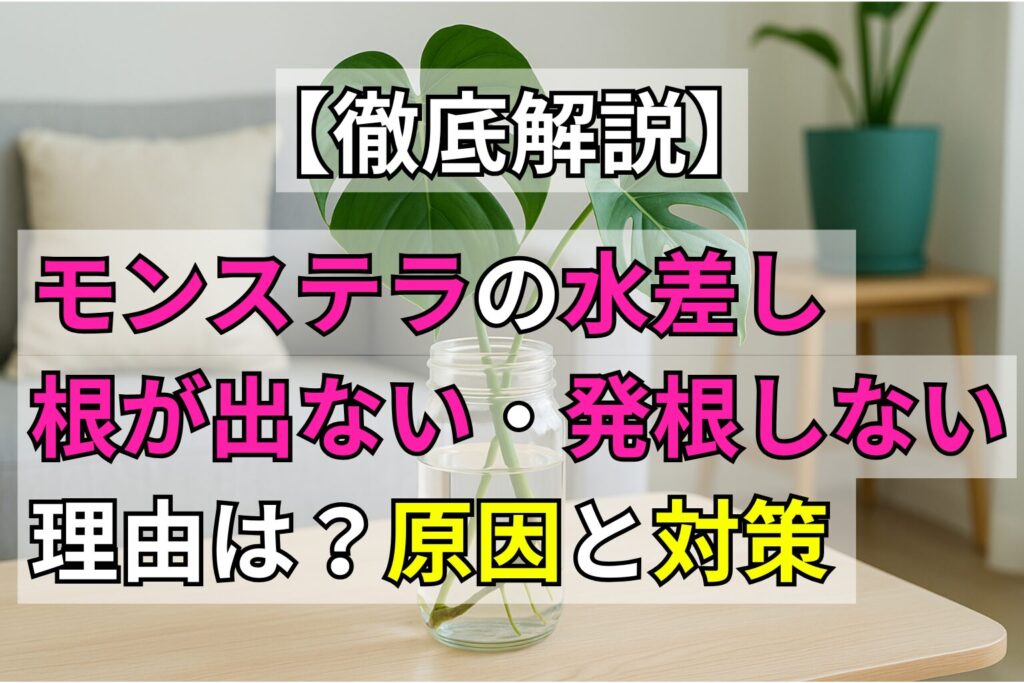 【徹底解説】モンステラの水差しで根が出ない・発根しない理由は?原因と対策