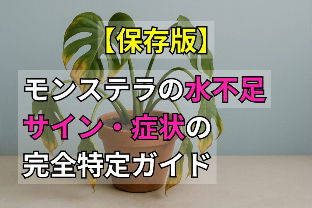 【保存版】モンステラの「水不足」サイン・症状の完全特定ガイド