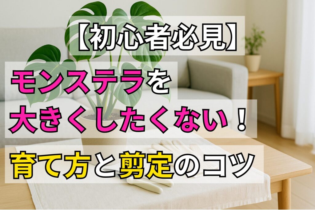 【初心者必見】モンステラを大きくしたくない!育て方と剪定のコツ