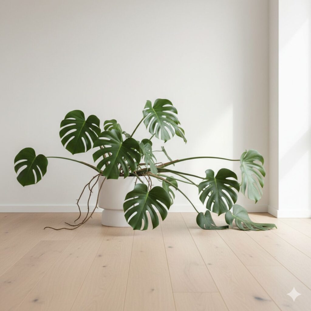 モンステラを縦に伸ばすには?倒れる原因を知ろう