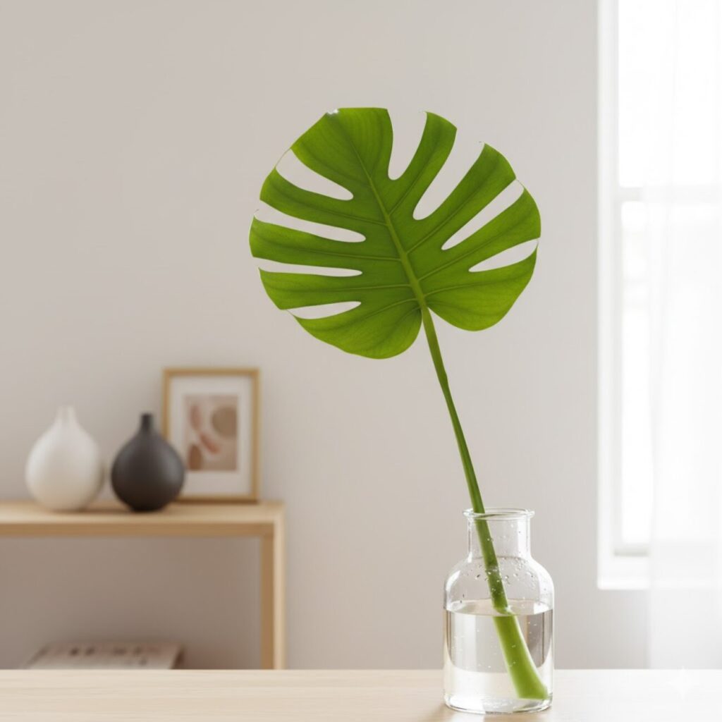 モンステラの水差しは葉だけで発根する?基礎知識