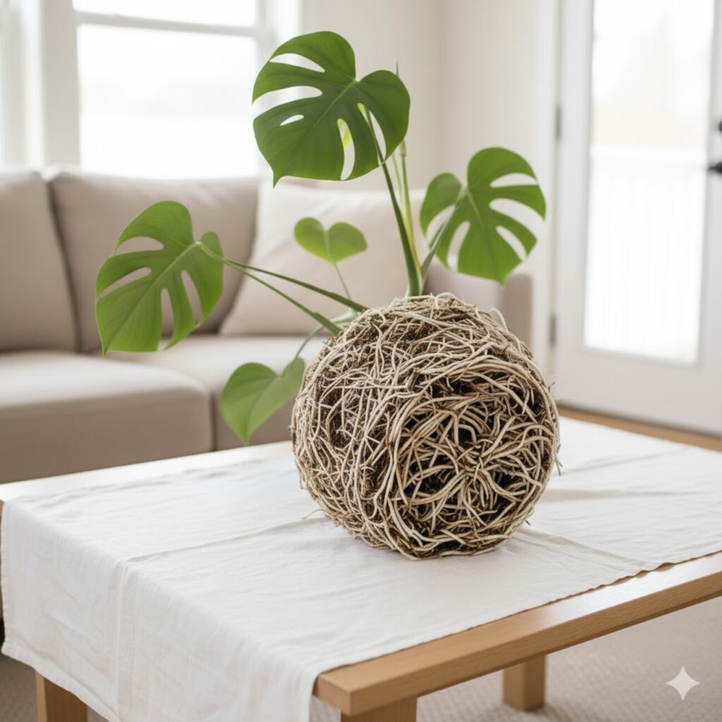 モンステラの新芽 新芽が開かないのは根のトラブル?