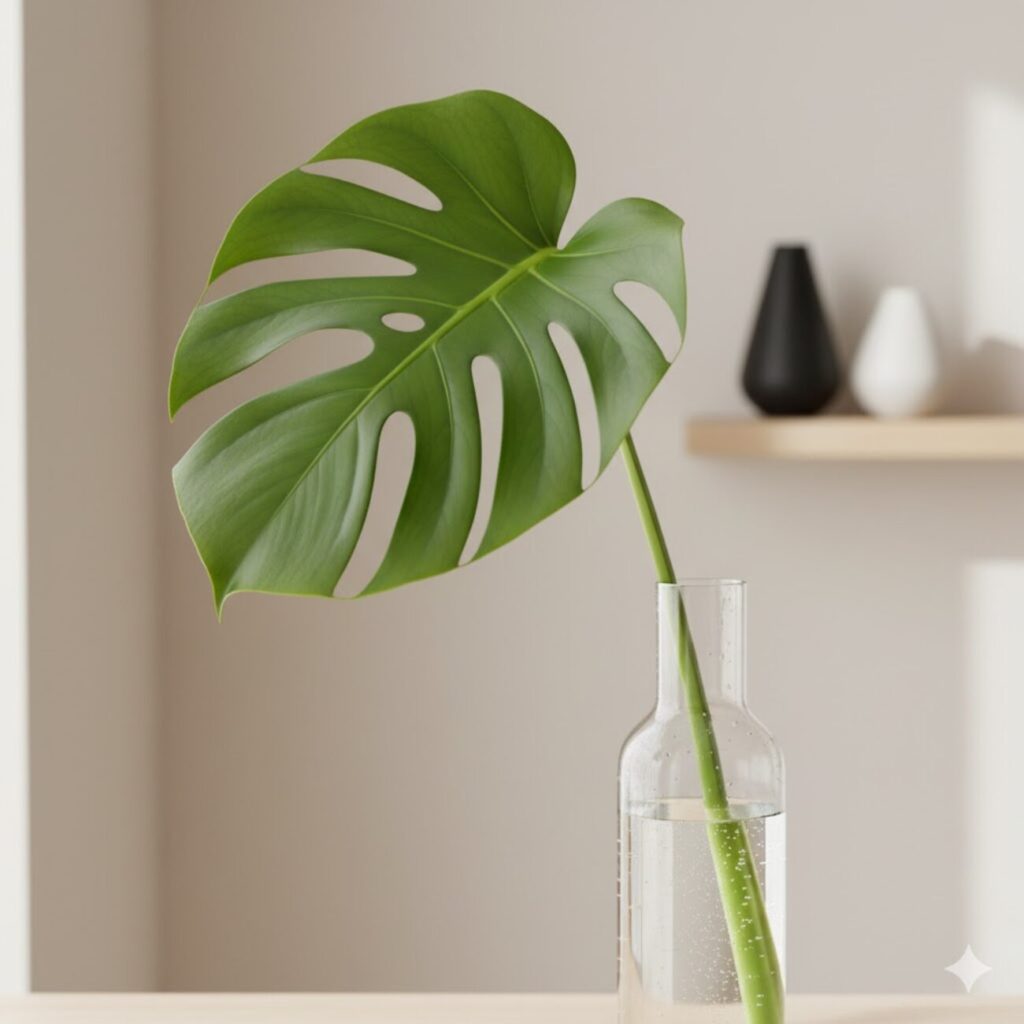 葉っぱを水差しするとモンステラは増やせるか