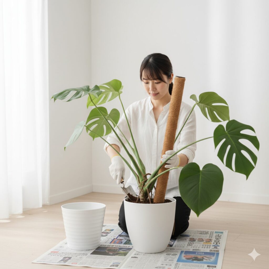 モンステラをまっすぐにしたい時の対処法