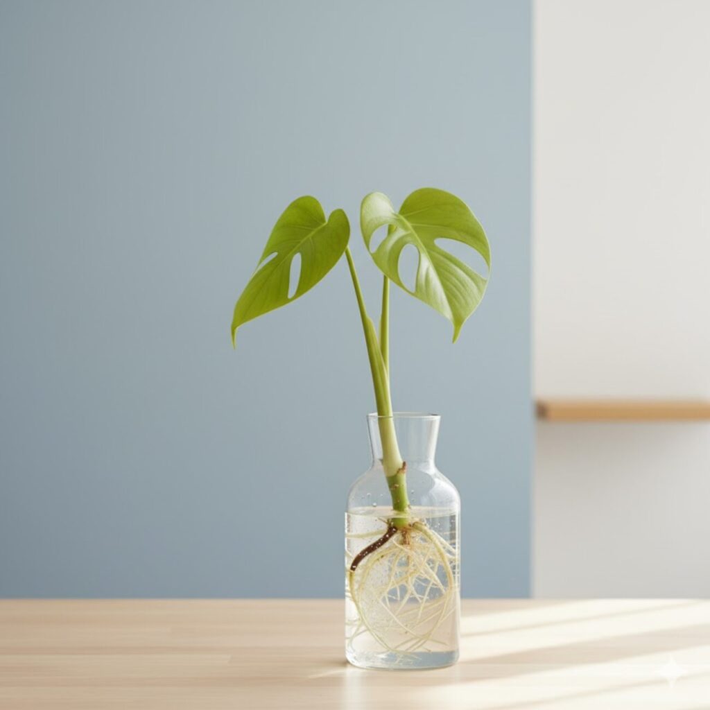 モンステラは水差しで発根する?