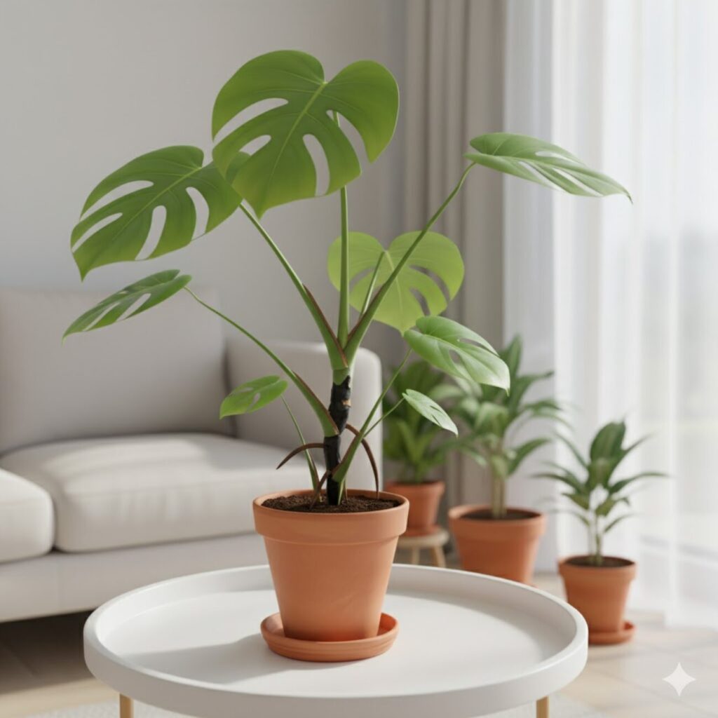 モンステラ 茎が黒い場合は重度のサイン