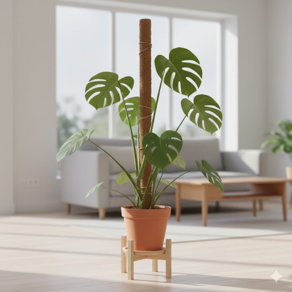 モンステラ 伸びすぎた時は支柱で整える!