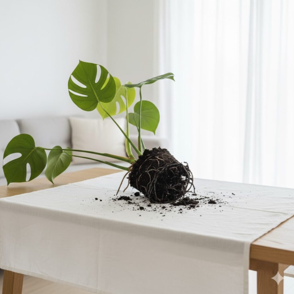 モンステラ 根腐れの見た目は?土の中も確認