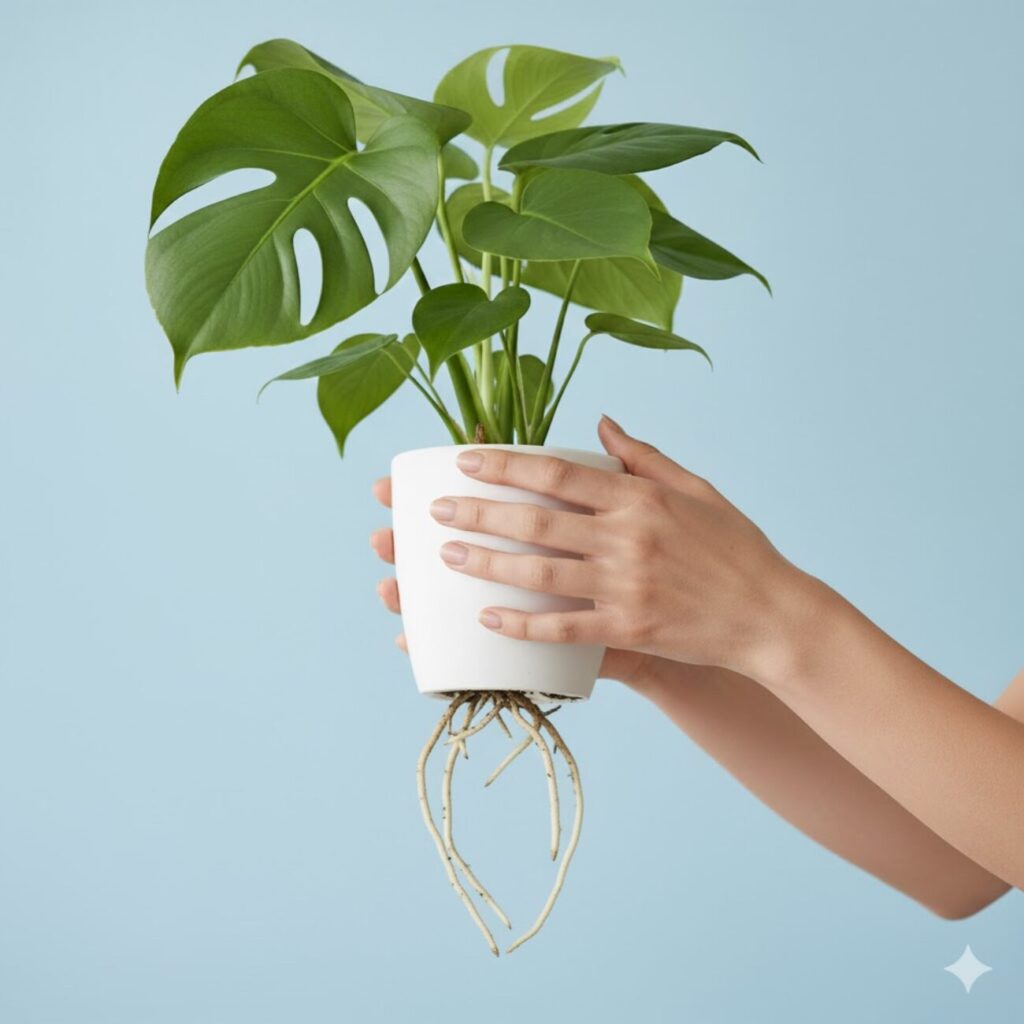 モンステラの根っこが伸びすぎた場合の気根の対処法