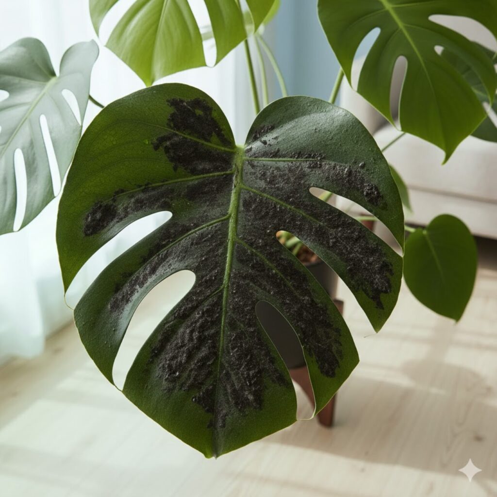 モンステラに黒すす病はつく?