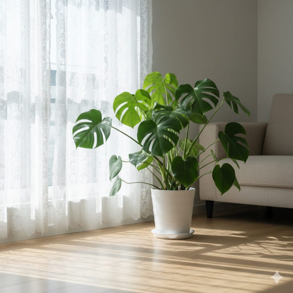 モンステラ　冬は日光に当ててもいい？日照管理のコツ
