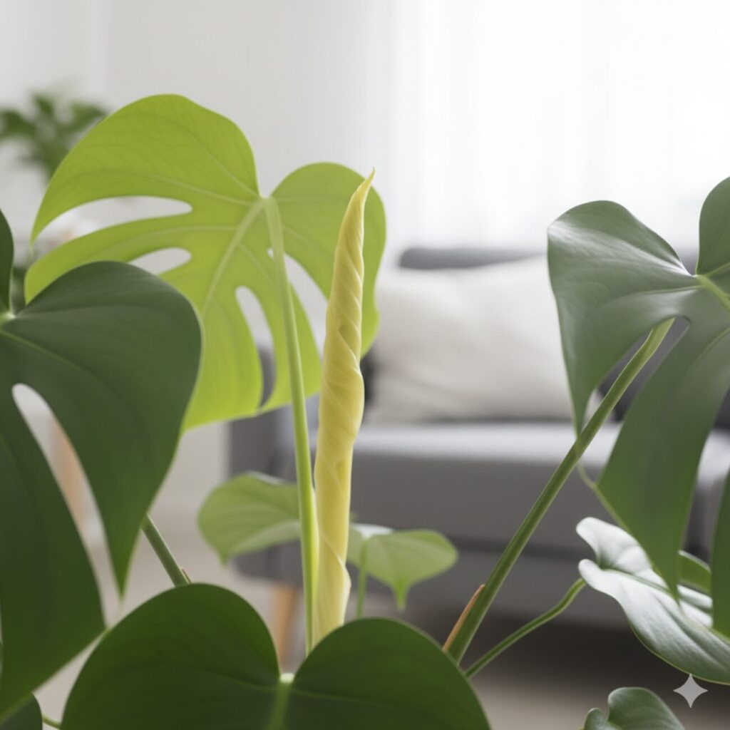 モンステラの黄色い新芽は大丈夫?