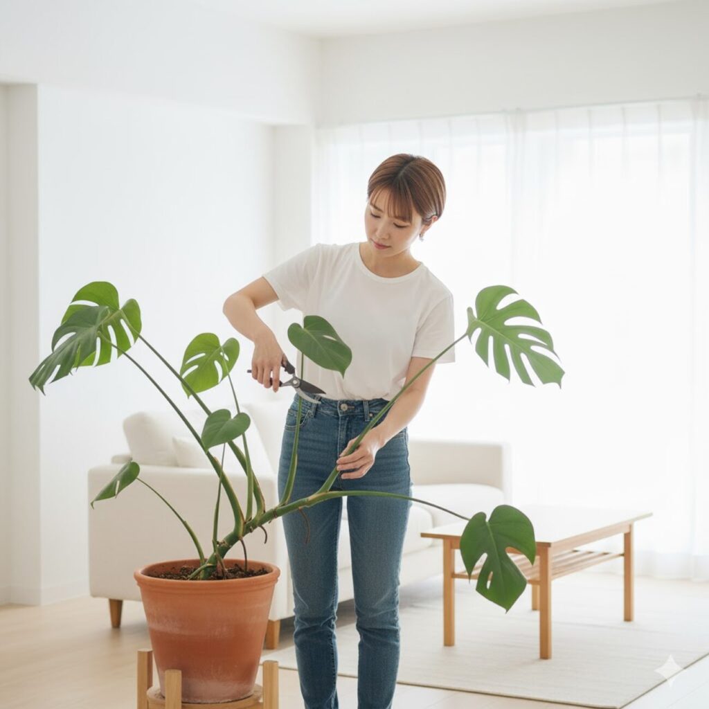 モンステラの剪定はどこを切る?