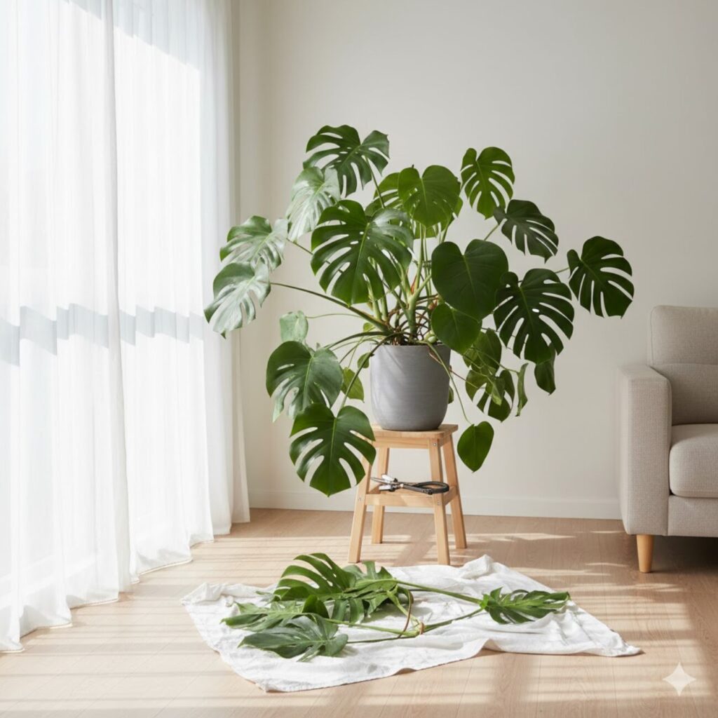 モンステラを大きくしたくない悩みを剪定で解決