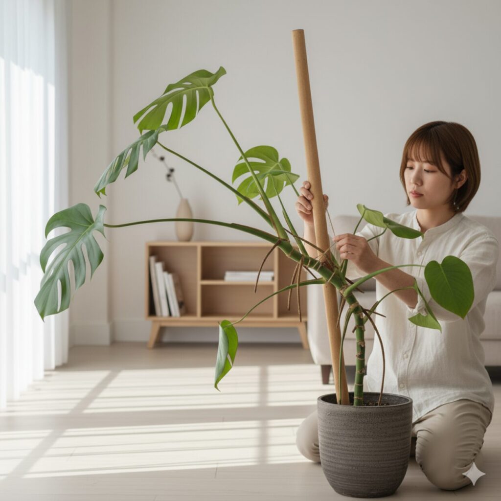 モンステラ　うねうねした茎や気根への対処法