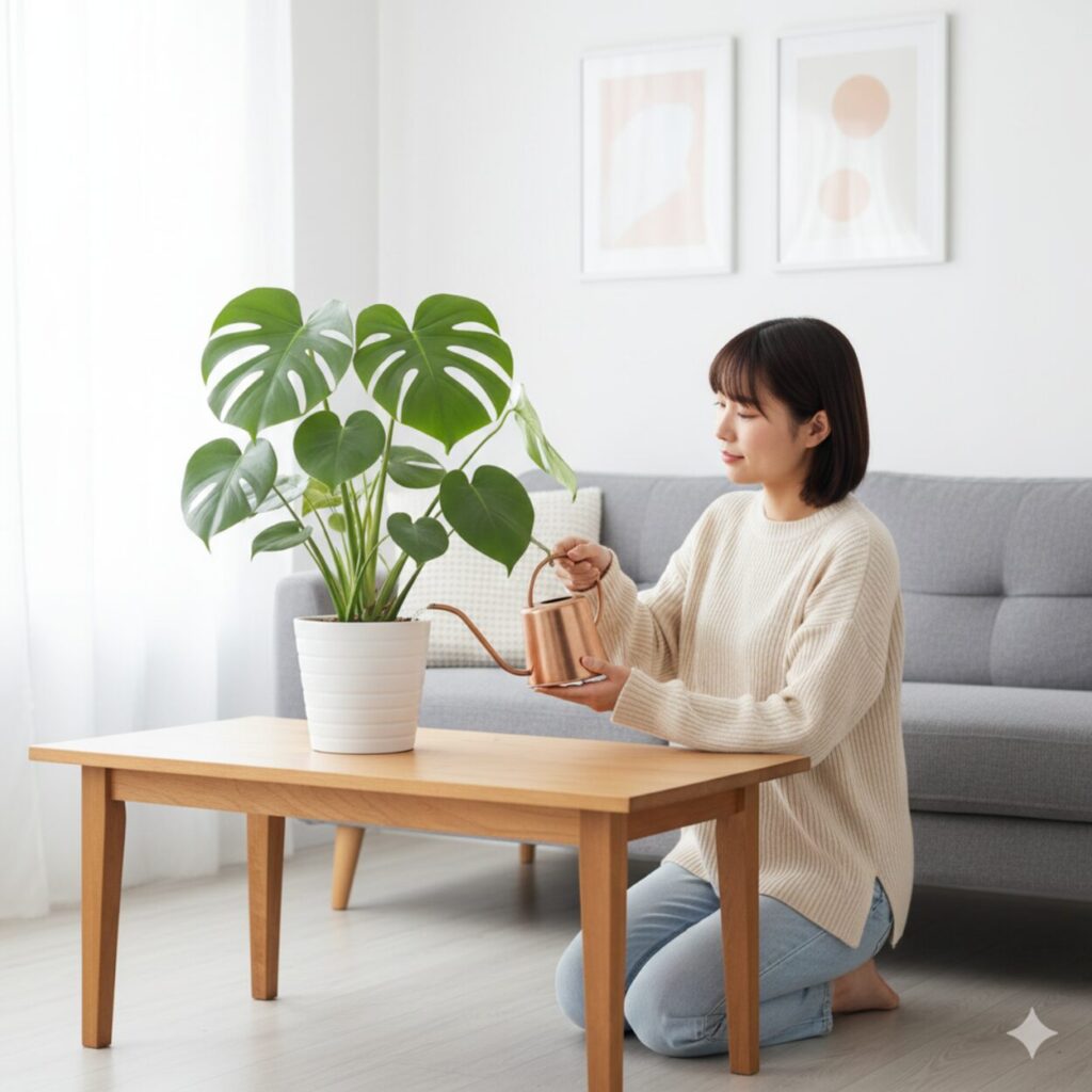 モンステラ 室内でのモンステラの水やり方法