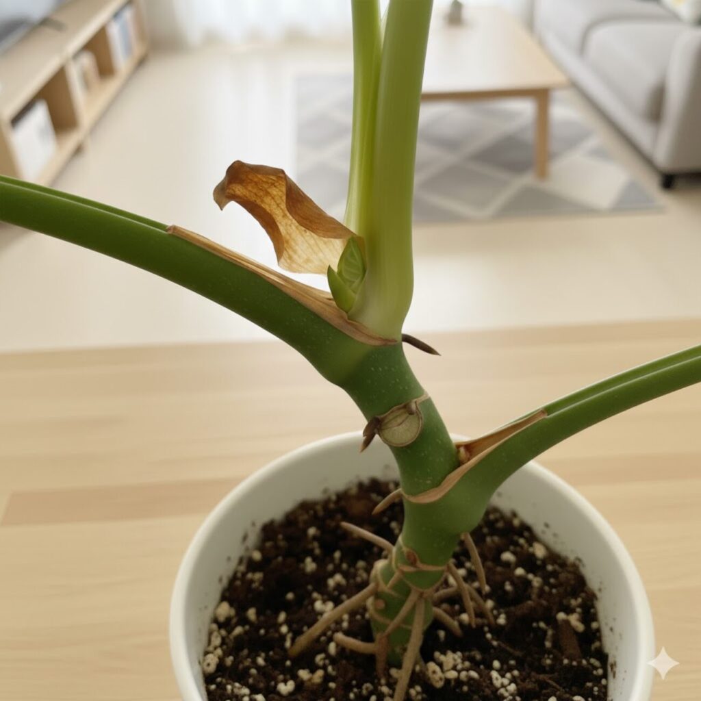 モンステラ 成長点はどこ?切る場所を解説