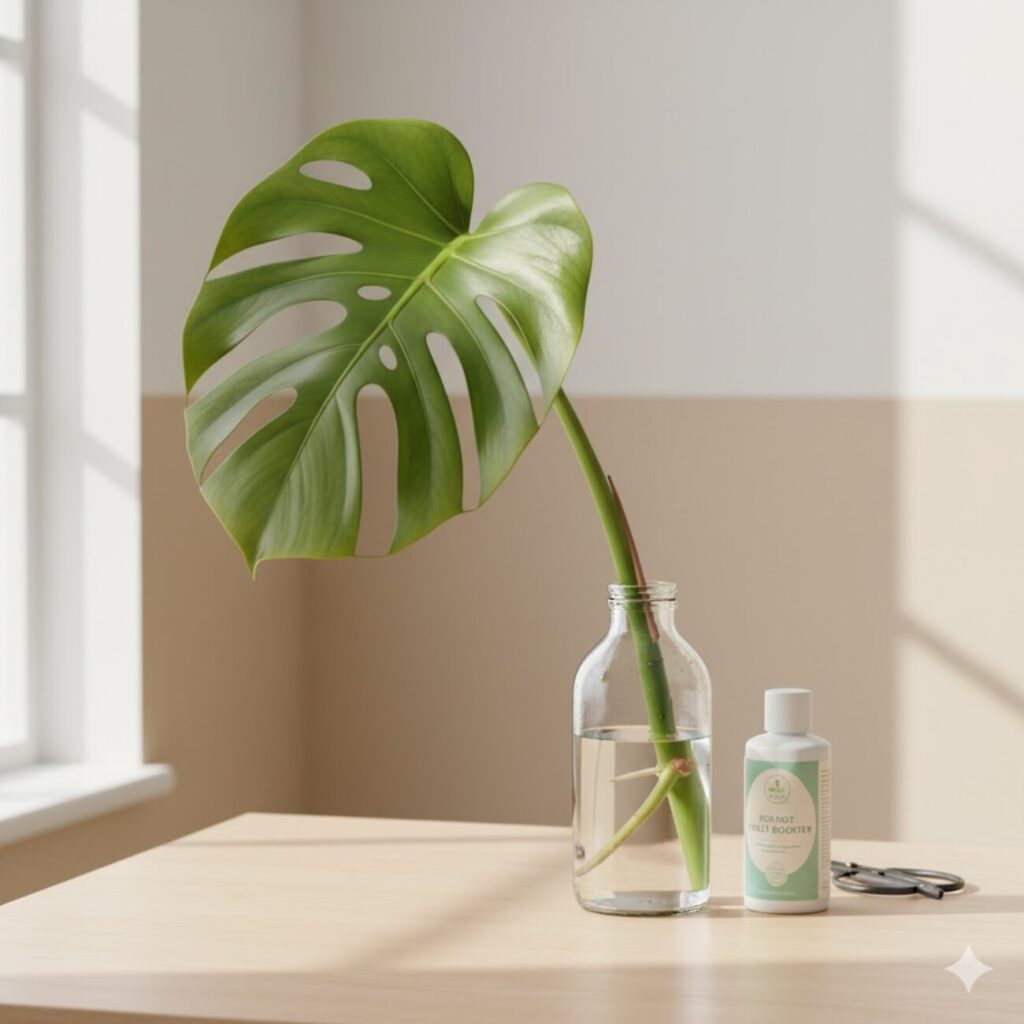 モンステラ 水差しにメネデールを使うと発根しやすい?