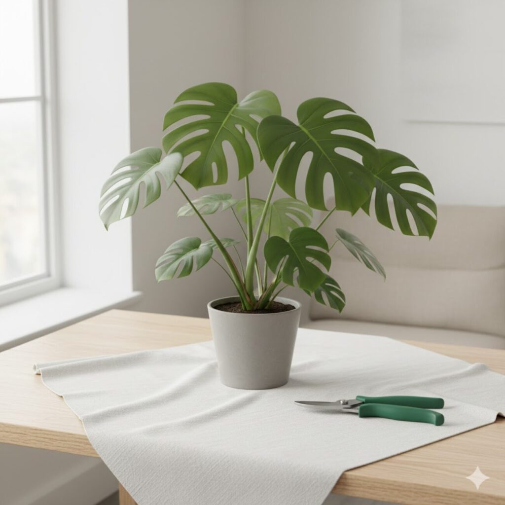 モンステラ 剪定での切る場所の見極め方