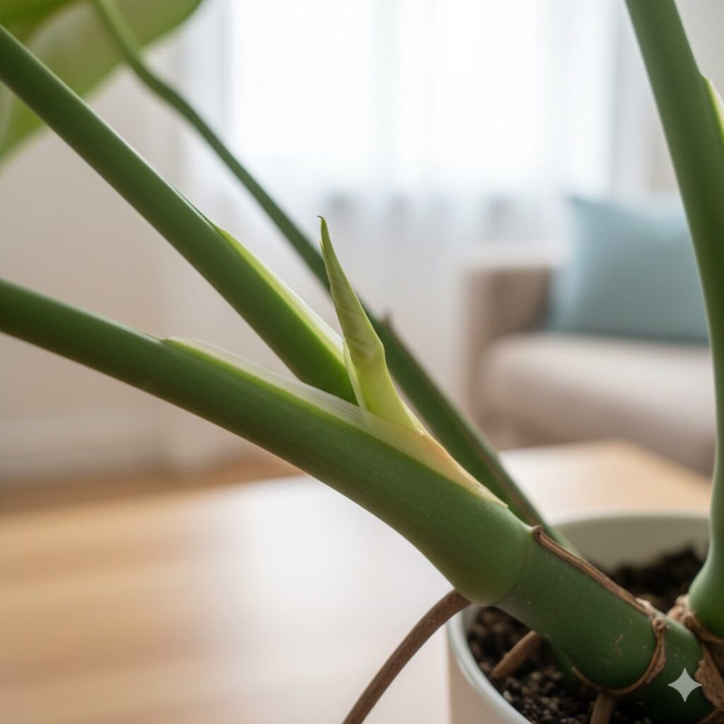 モンステラ 新芽はどこから出てくるか