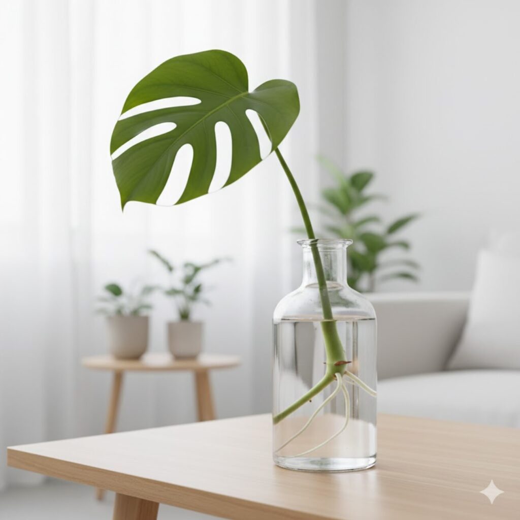 モンステラ 根腐れしても大丈夫!水挿しによる復活方法