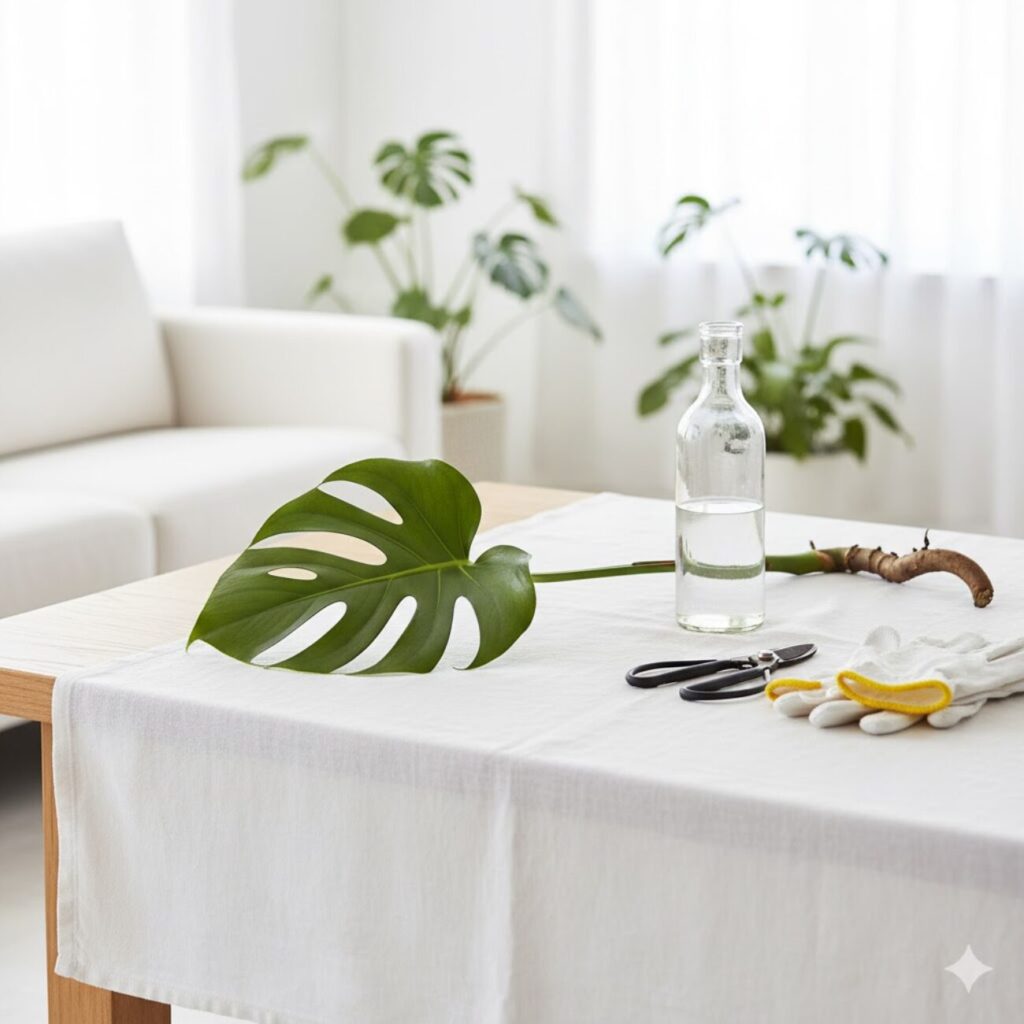 モンステラ 気根から株を増やす!挿し木のコツ