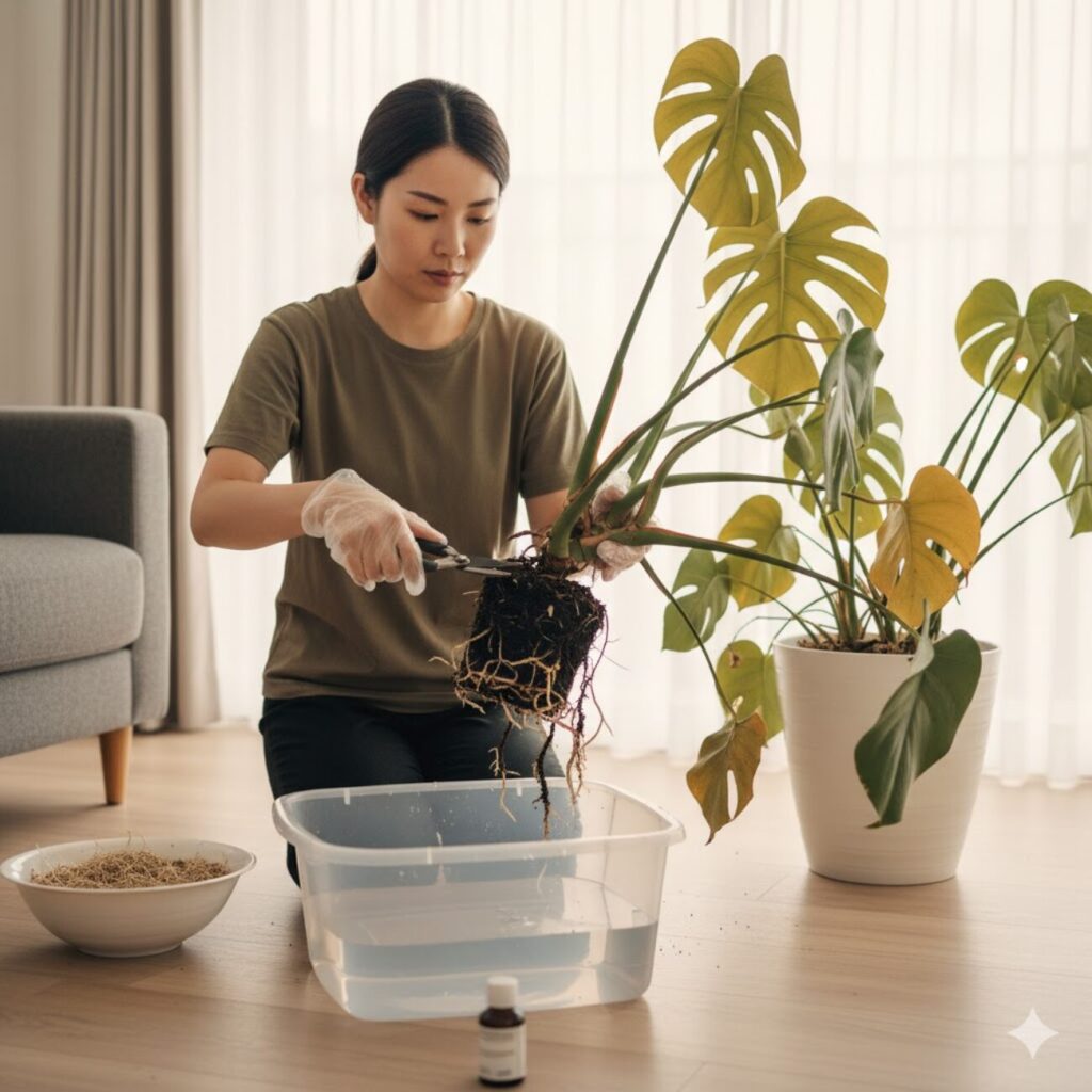 モンステラ 枯れることから復活させる方法