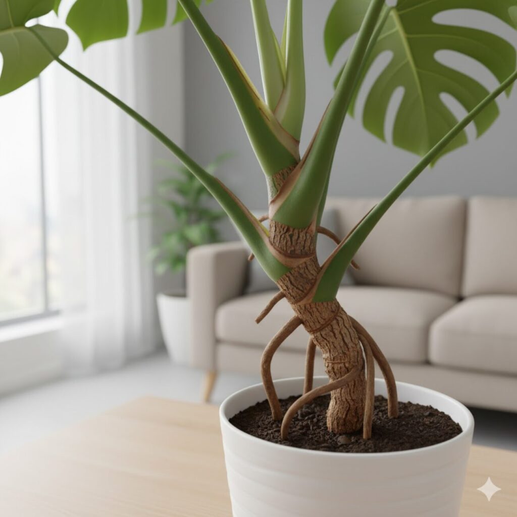 モンステラ 木質化はいつ発生する?育て始めて何年かかる?