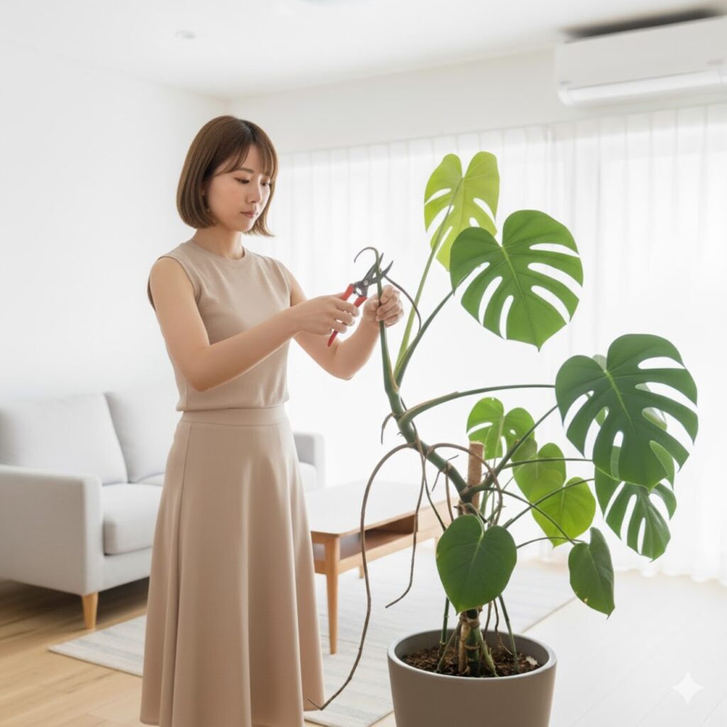 モンステラにおける剪定の基本