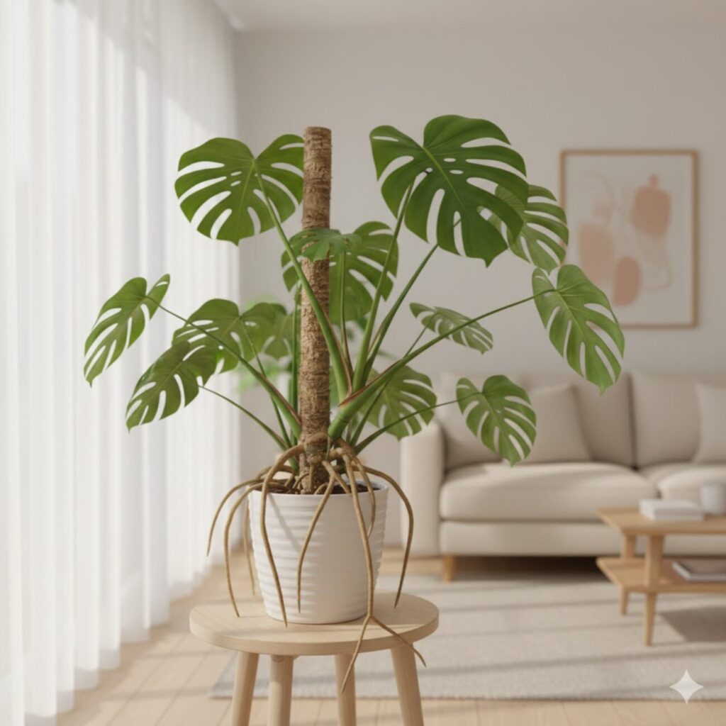 モンステラの気根を伸ばすには?