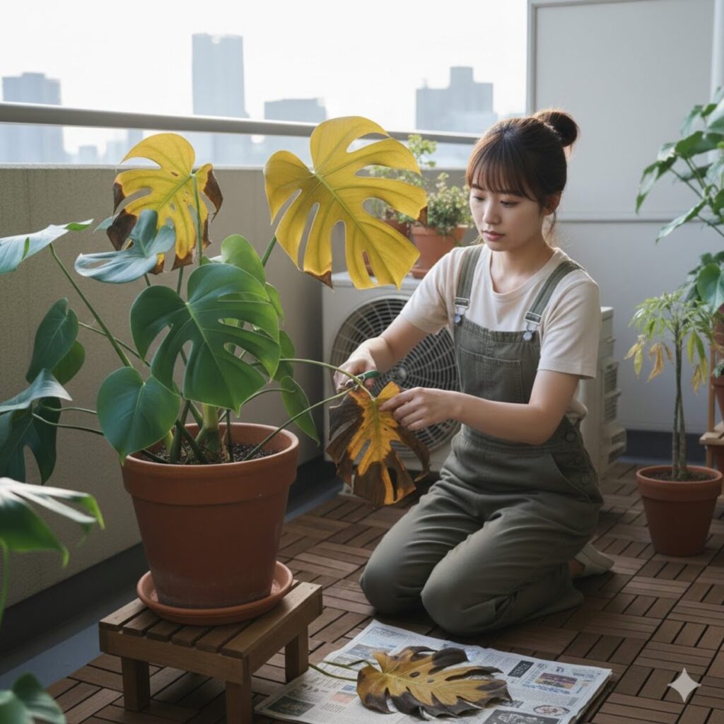 モンステラが寒さにやられた時の対処