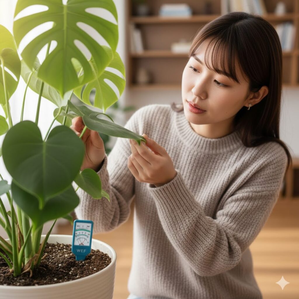 モンステラの一般的な水やりのサイン