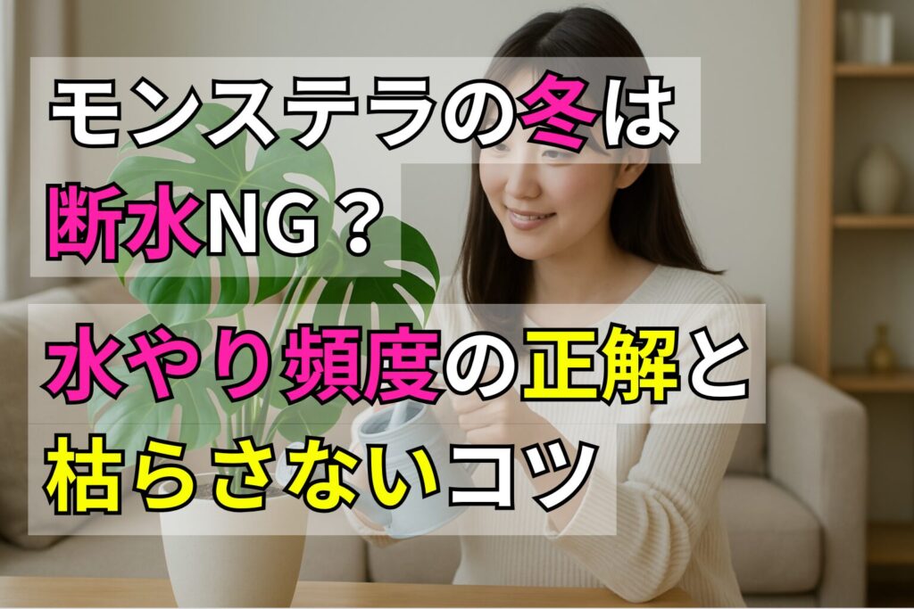 モンステラの冬は断水NG？水やり頻度の正解と枯らさないコツ