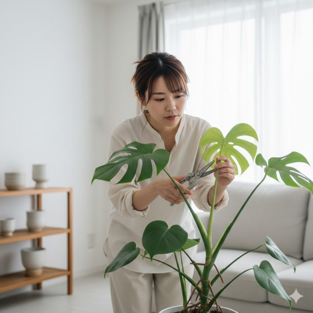 モンステラの剪定ではどこを切るべき？切る場所の基本