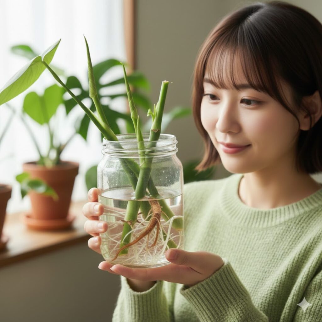 モンステラの気根は発根の成功を左右する