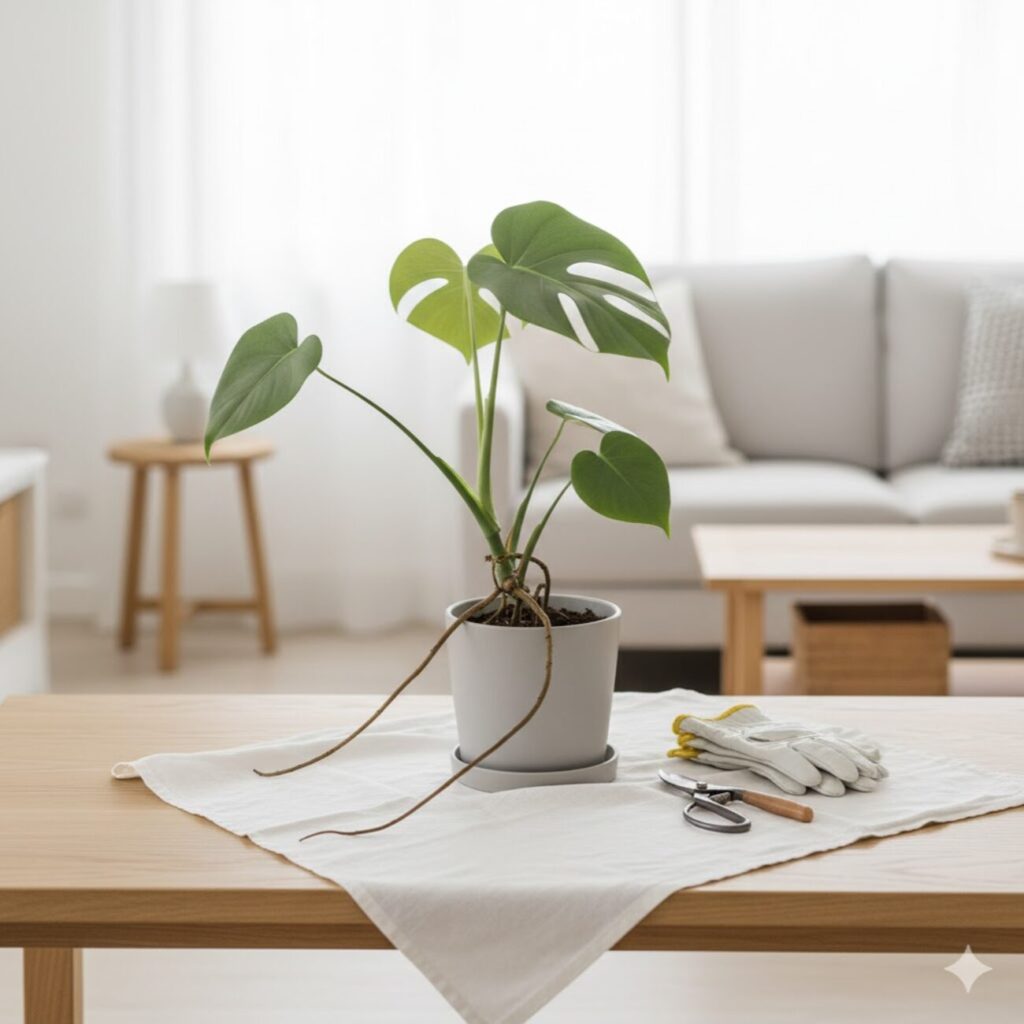 モンステラの気根を埋める以外の対処法