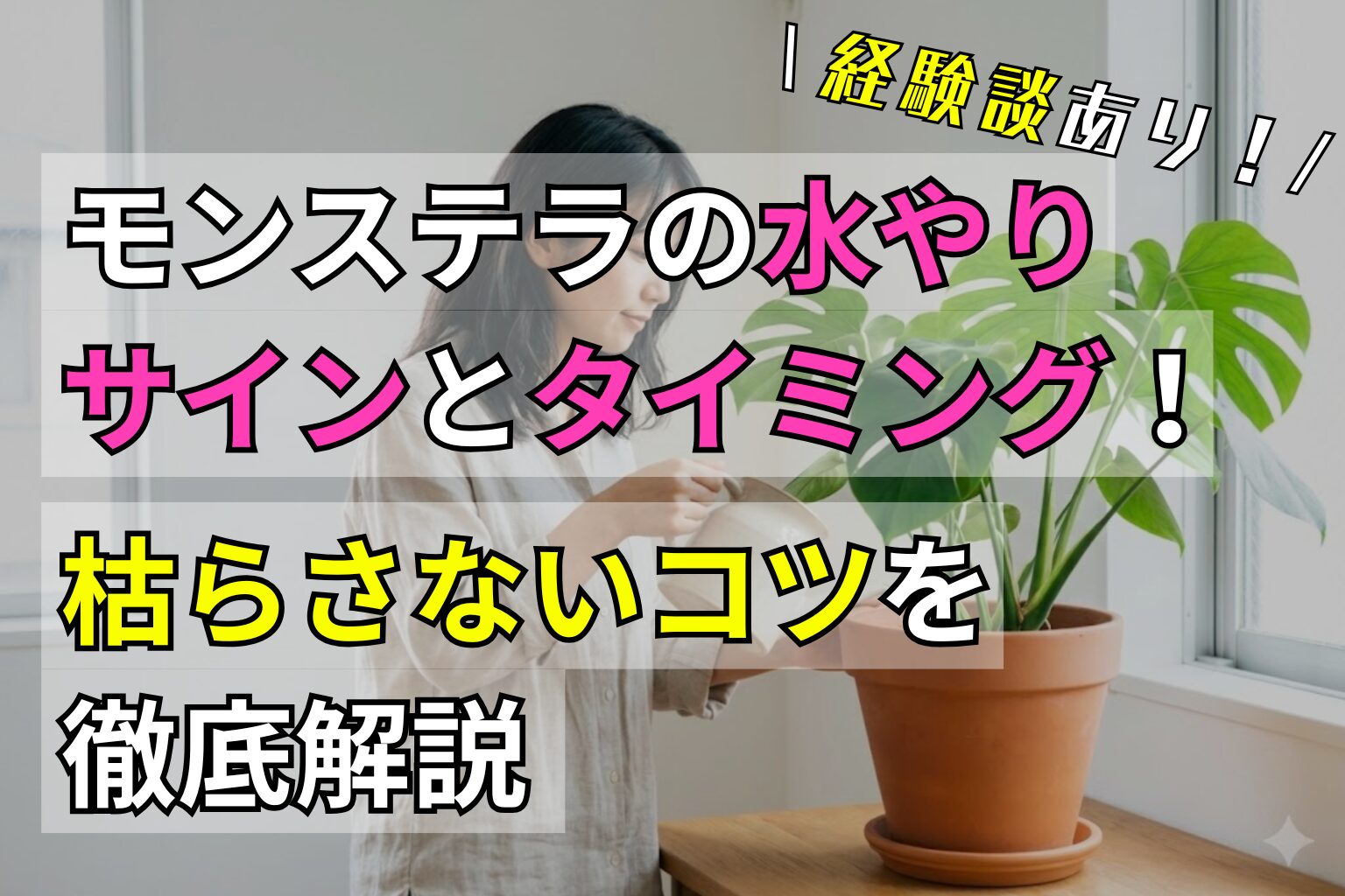 モンステラの水やりサインとタイミング！枯らさないコツを徹底解説