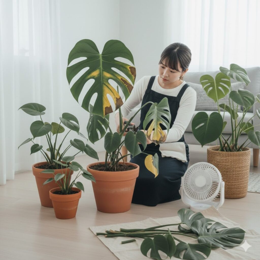 モンステラの育て方として「剪定」を活用しよう