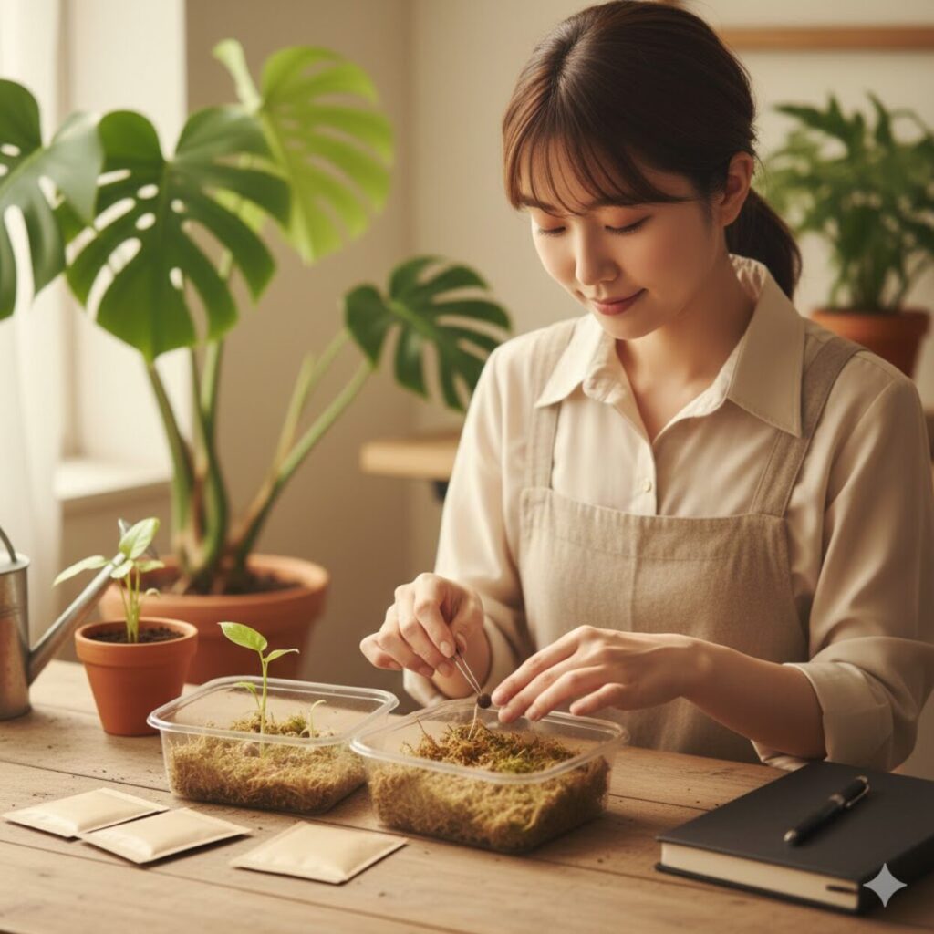 モンステラを種から育てる実践手順と成長の疑問
