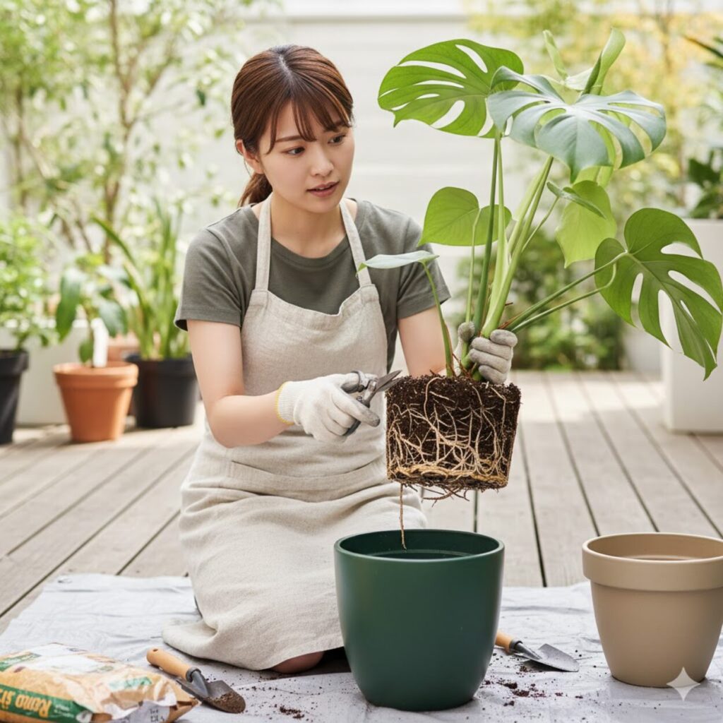 モンステラ植え替え時は根っこは切っちゃダメ？根を切ることの基礎知識