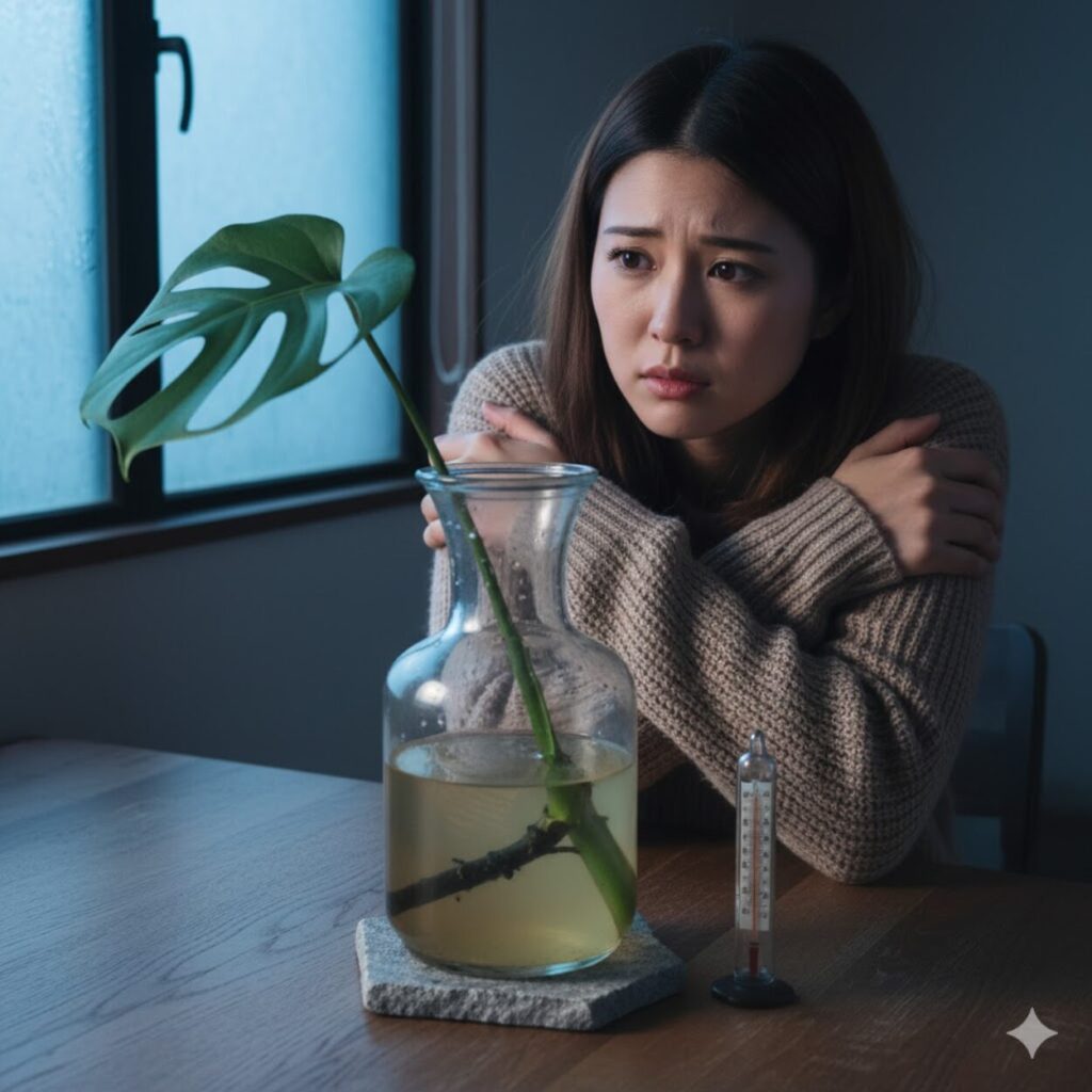 モンステラ　冬の水差しはなぜ危険か