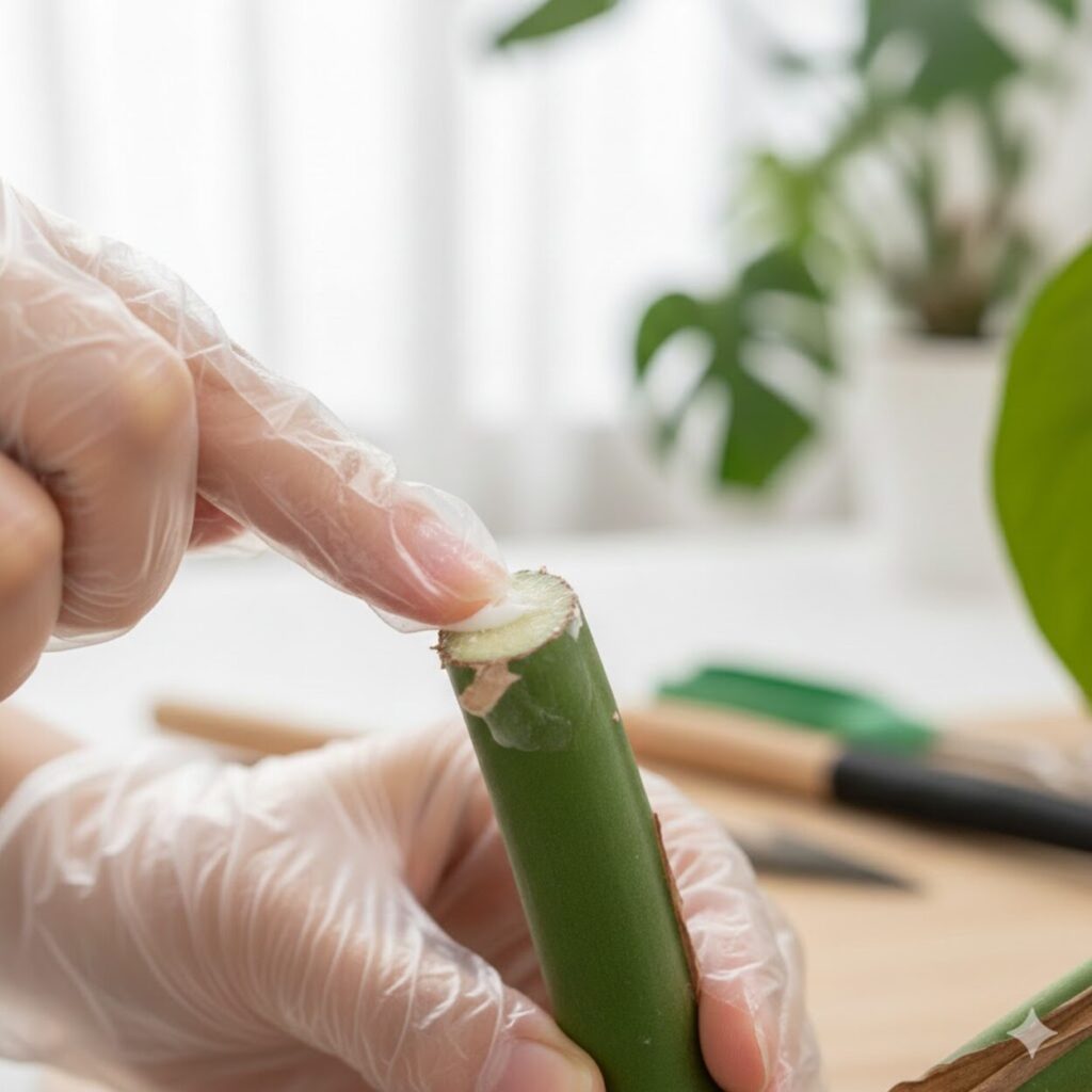 モンステラ　剪定後の適切な切り口の処理