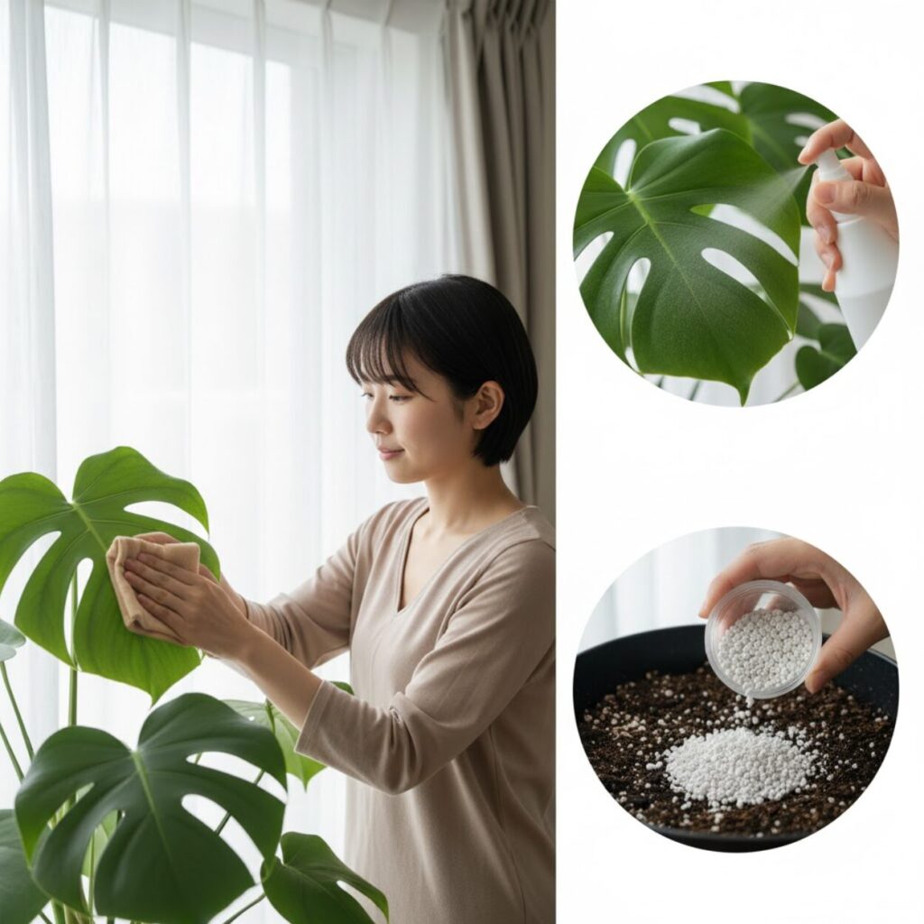 室内モンステラの虫対策 | 虫食い・虫がわく時の対処・予防法