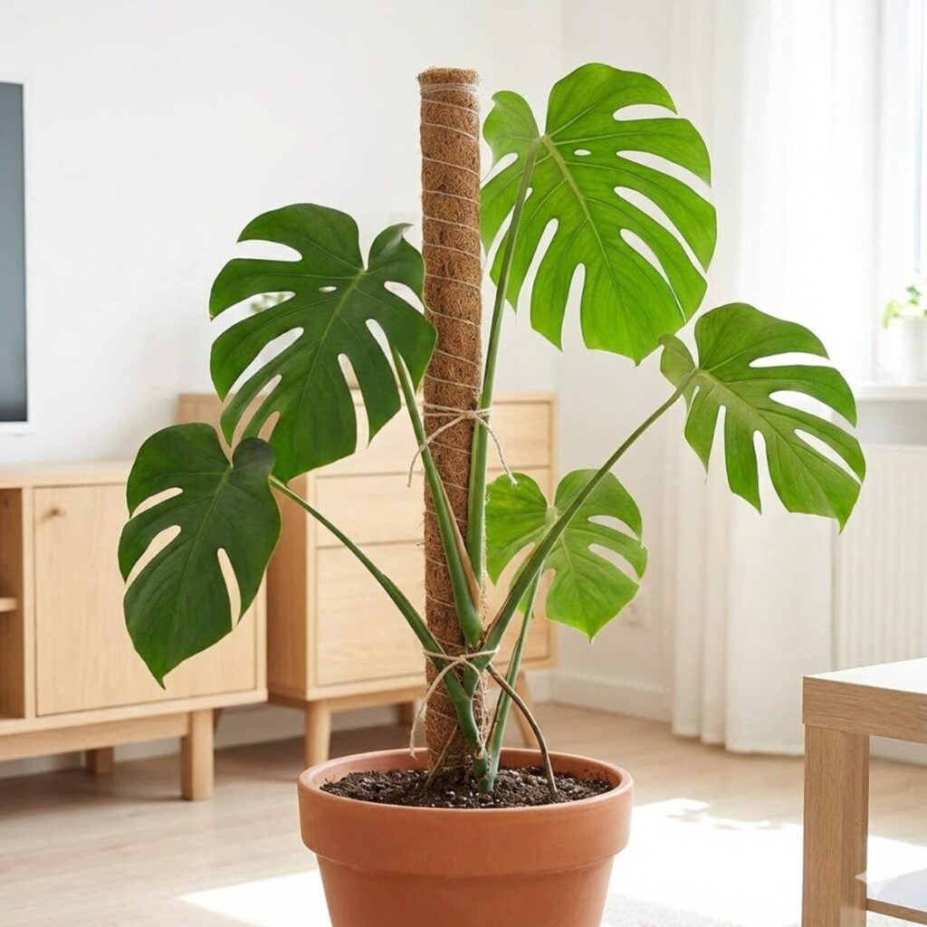 モンステラ　支柱を使った固定のコツ