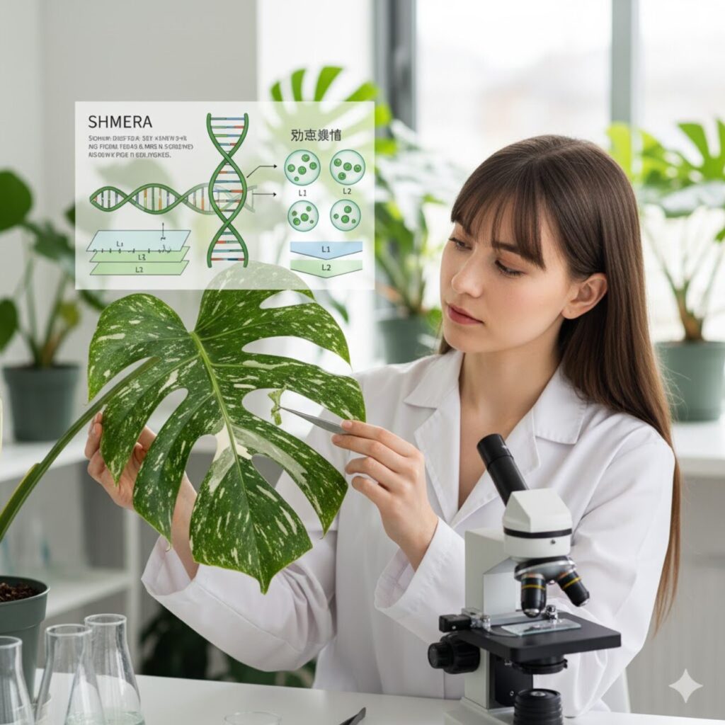 モンステラ　斑入りの正体は遺伝的変異