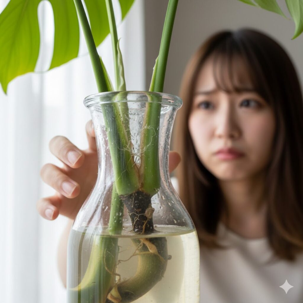 モンステラ　茎がブヨブヨは腐敗のサイン