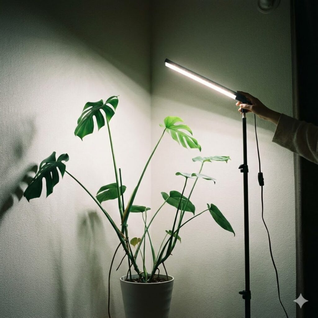 モンステラ　ひょろひょろに伸びる徒長対策